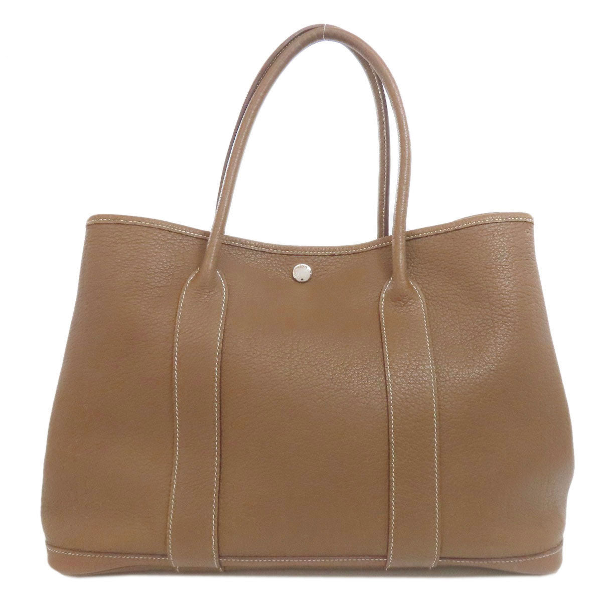 HERMES Tote Bag Togo beige Garden Party PM Etoupe SilverMetal Women Used