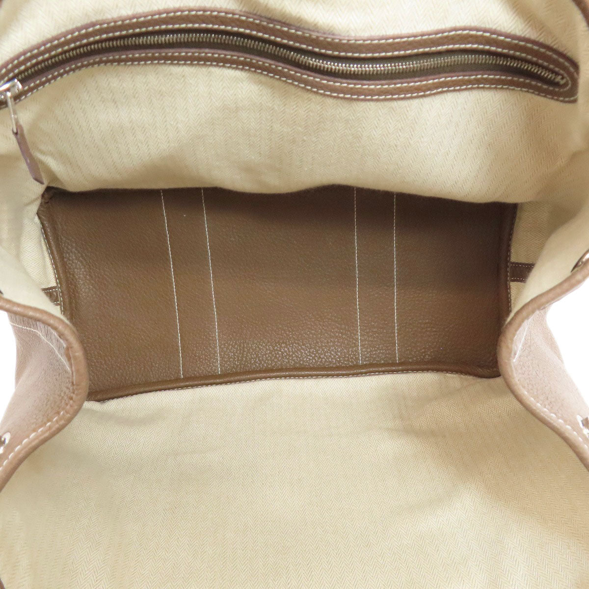 HERMES Tote Bag Togo beige Garden Party PM Etoupe SilverMetal Women Used