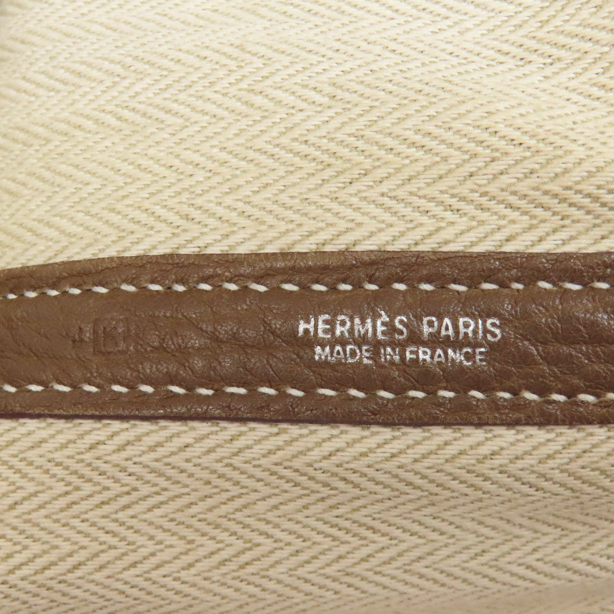 HERMES Tote Bag Togo beige Garden Party PM Etoupe SilverMetal Women Used