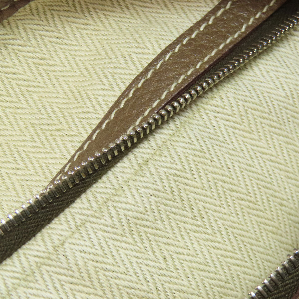 HERMES Tote Bag Togo beige Garden Party PM Etoupe SilverMetal Women Used