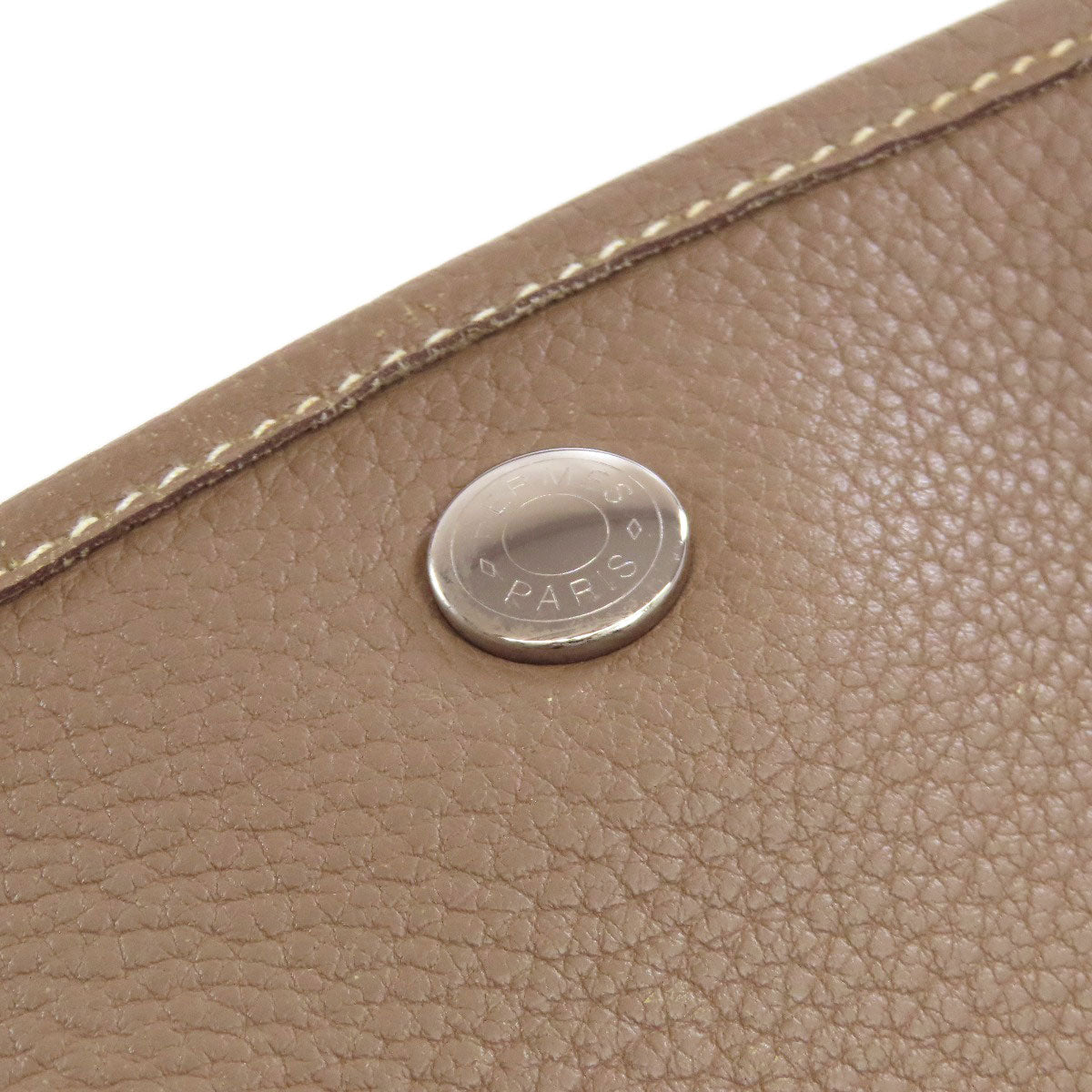 HERMES Tote Bag Negonda Brown Garden Party PM Etoupe SilverMetal Women Used