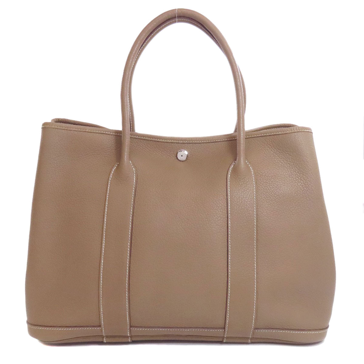 HERMES Tote Bag Negonda Brown Garden Party PM Etoupe SilverMetal Women Used