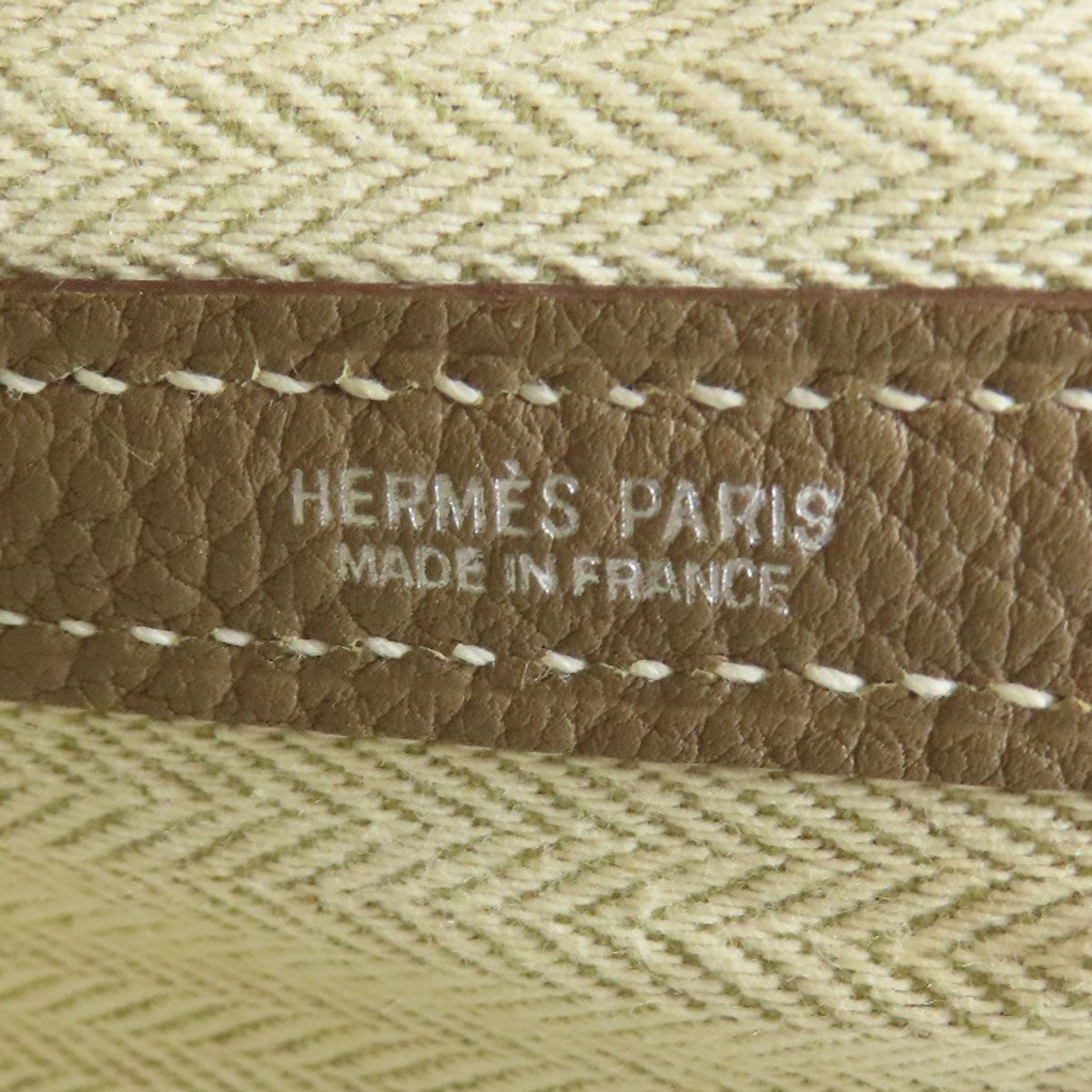 HERMES Tote Bag Negonda Brown Garden Party PM Etoupe SilverMetal Women Used
