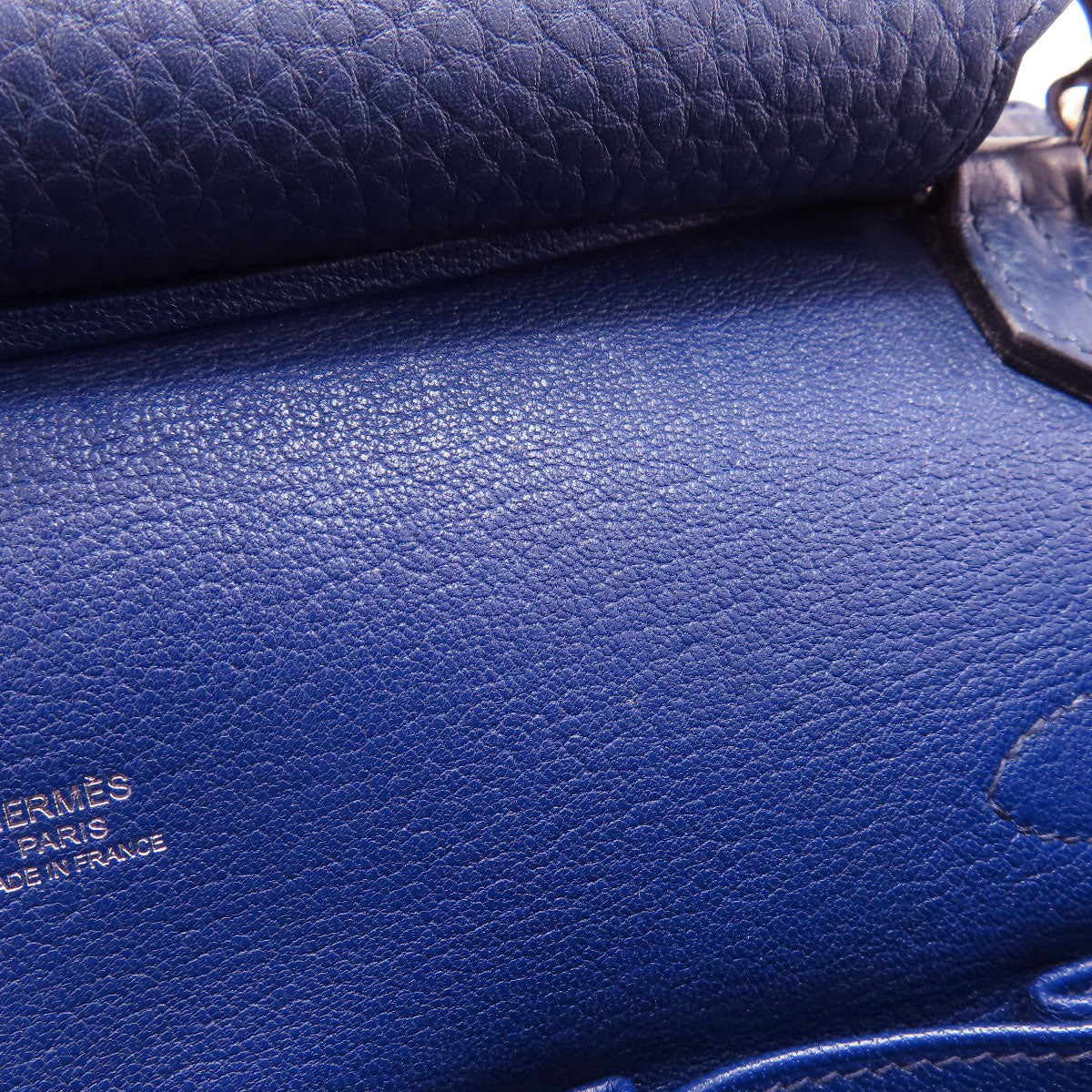 HERMES Shoulder Bag Taurillon Clemence blue Gypsiere 28 Blue Nuit SilverMetal Women Used