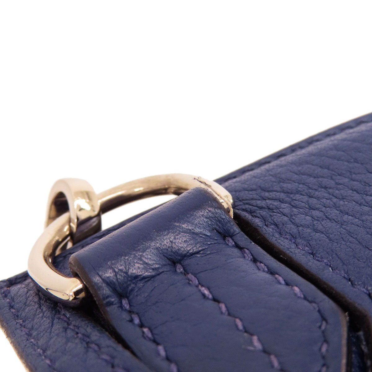 HERMES Shoulder Bag Taurillon Clemence blue Gypsiere 28 Blue Nuit SilverMetal Women Used