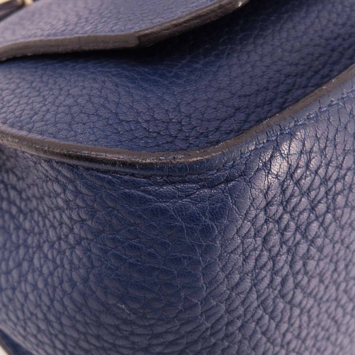 HERMES Shoulder Bag Taurillon Clemence blue Gypsiere 28 Blue Nuit SilverMetal Women Used