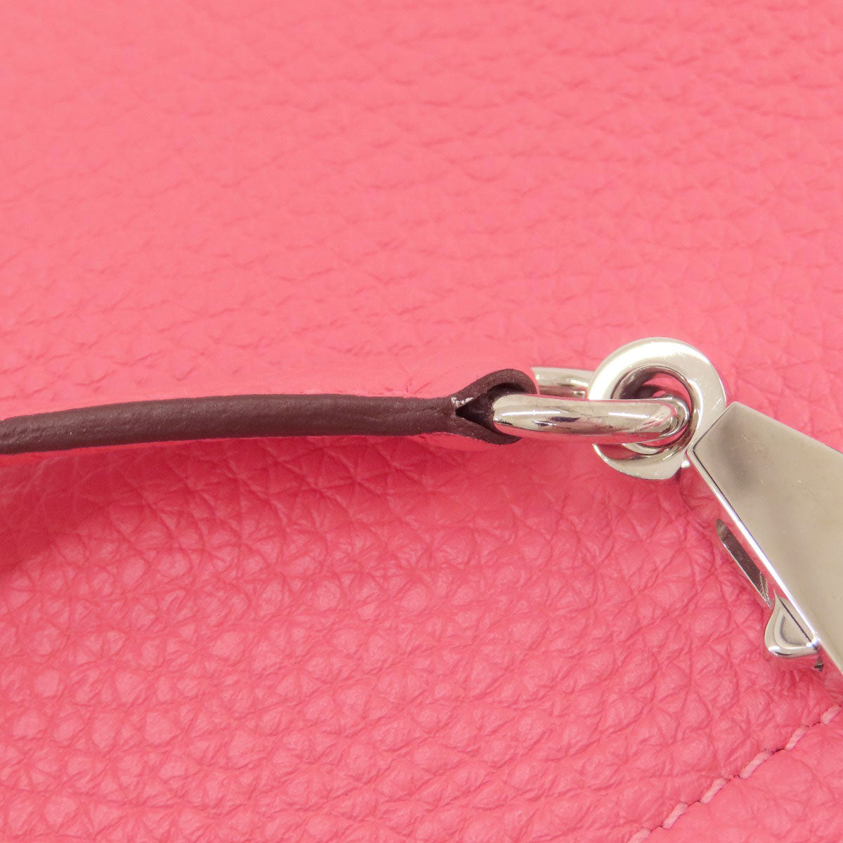 HERMES Handbag Taurillon Clemence pink Bolide 31 Rose Azalee Silver Metal Women Used