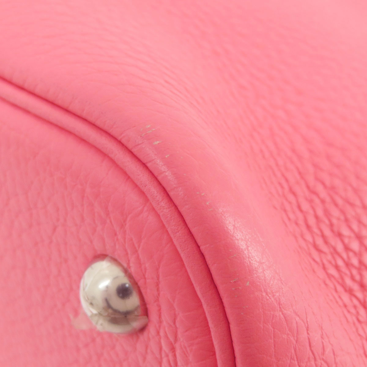HERMES Handbag Taurillon Clemence pink Bolide 31 Rose Azalee Silver Metal Women Used
