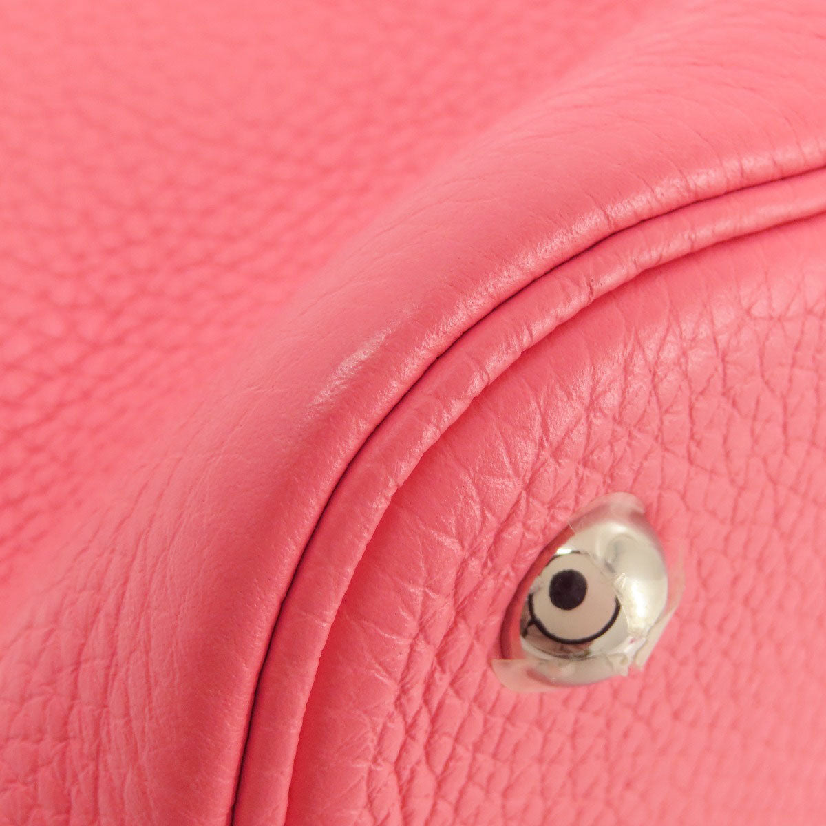 HERMES Handbag Taurillon Clemence pink Bolide 31 Rose Azalee Silver Metal Women Used