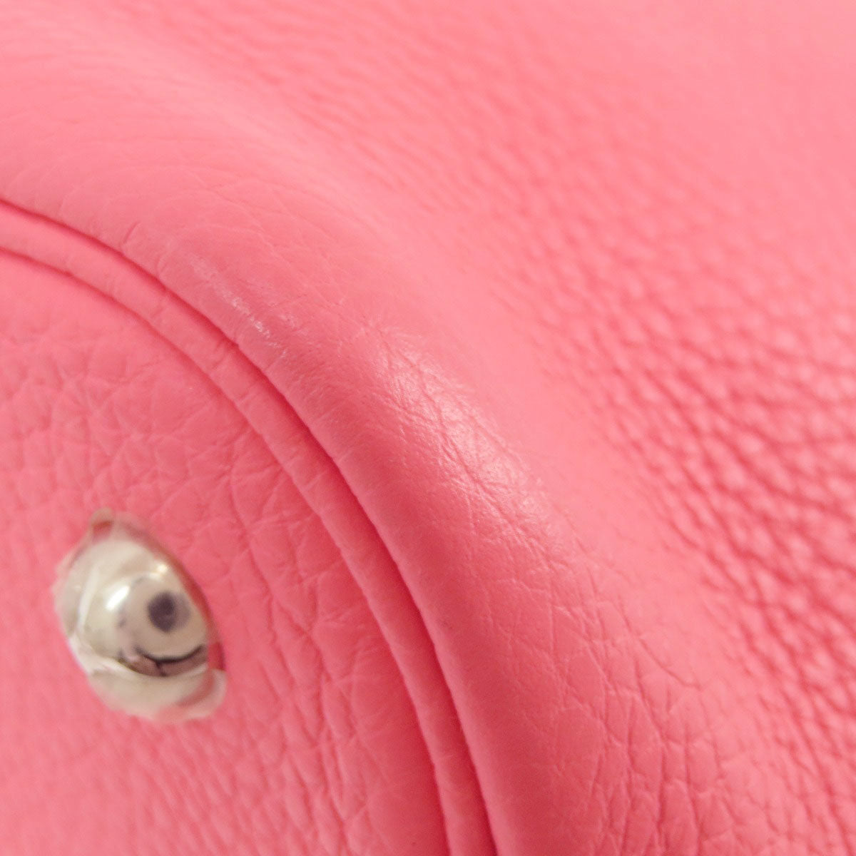 HERMES Handbag Taurillon Clemence pink Bolide 31 Rose Azalee Silver Metal Women Used