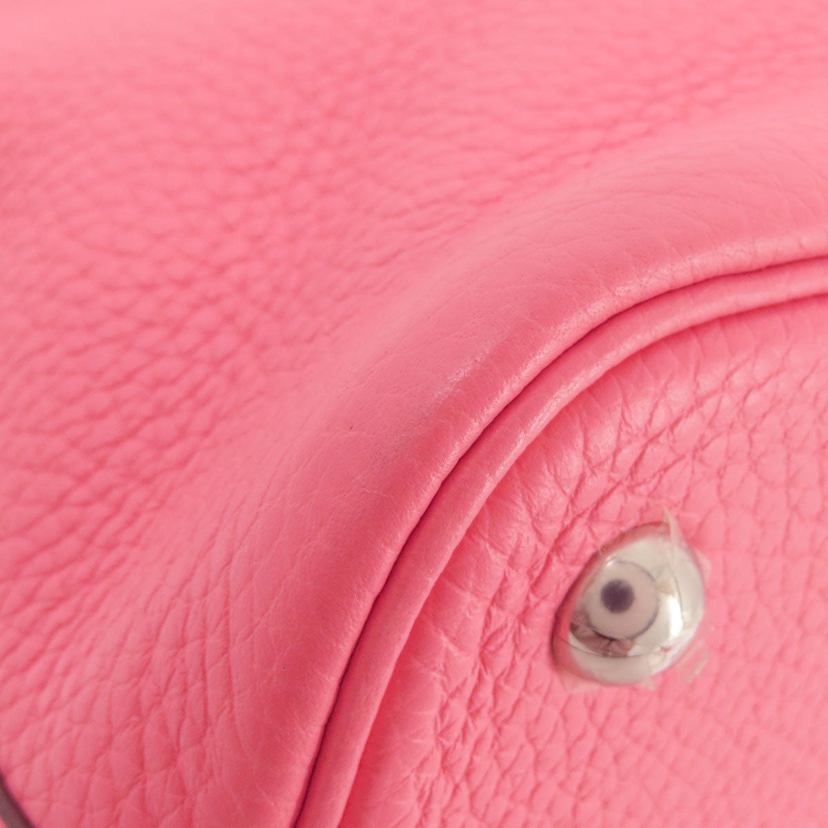 HERMES Handbag Taurillon Clemence pink Bolide 31 Rose Azalee Silver Metal Women Used
