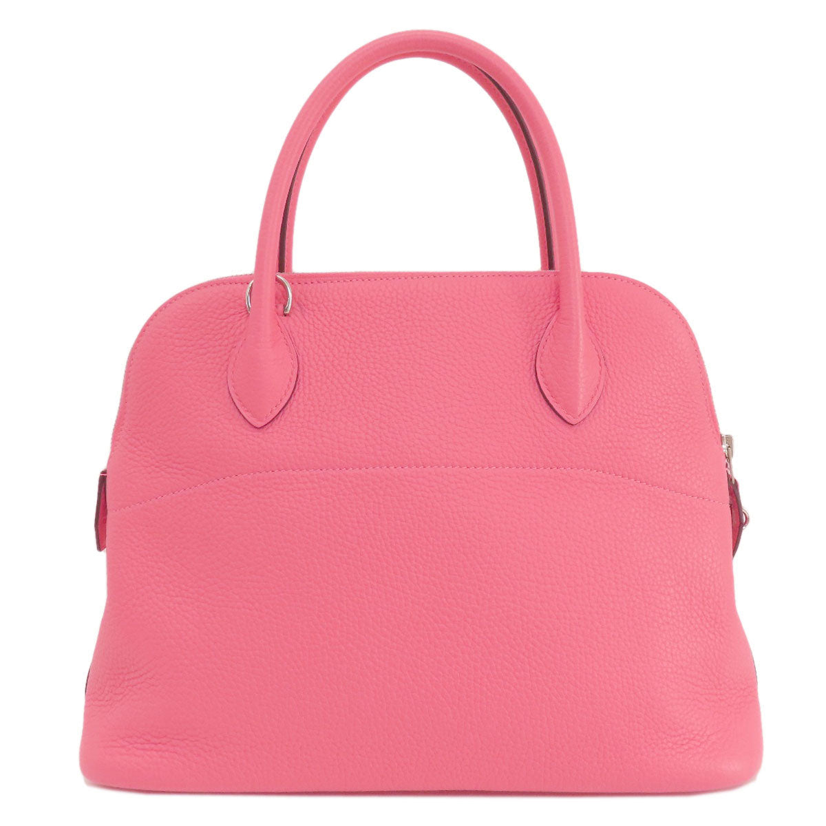 HERMES Handbag Taurillon Clemence pink Bolide 31 Rose Azalee Silver Metal Women Used