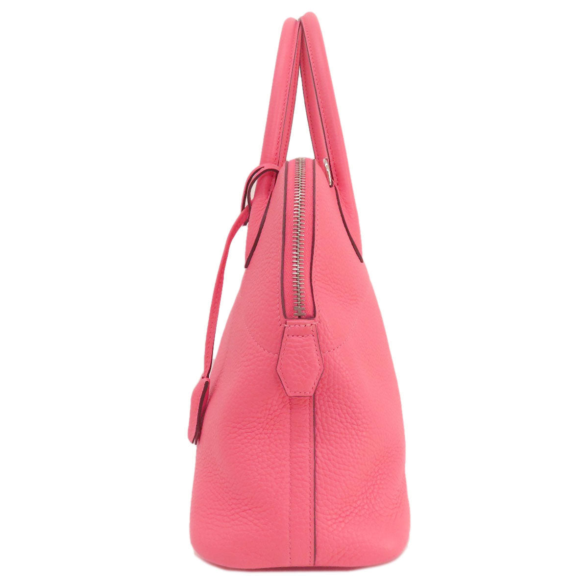 HERMES Handbag Taurillon Clemence pink Bolide 31 Rose Azalee Silver Metal Women Used