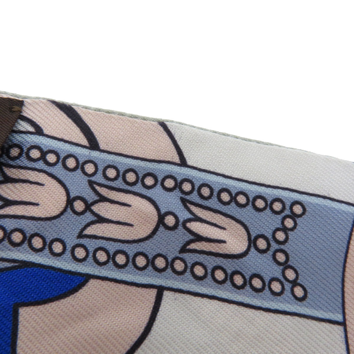 HERMES scarf silk gray Twilly  Women Used