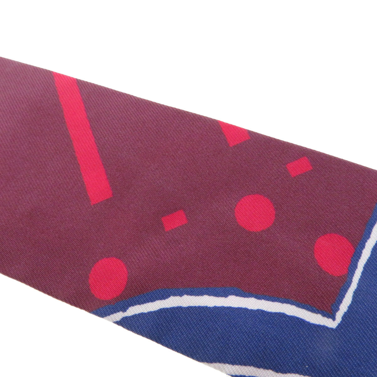 HERMES scarf silk Red Twilly  Women Used