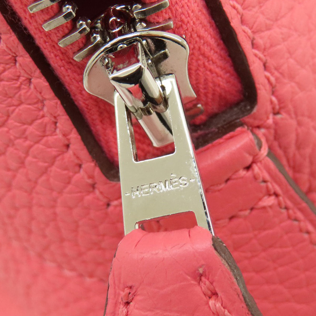 HERMES Handbag Taurillon Clemence pink Bolide 31 Rose Azalee Silver Metal Women Used