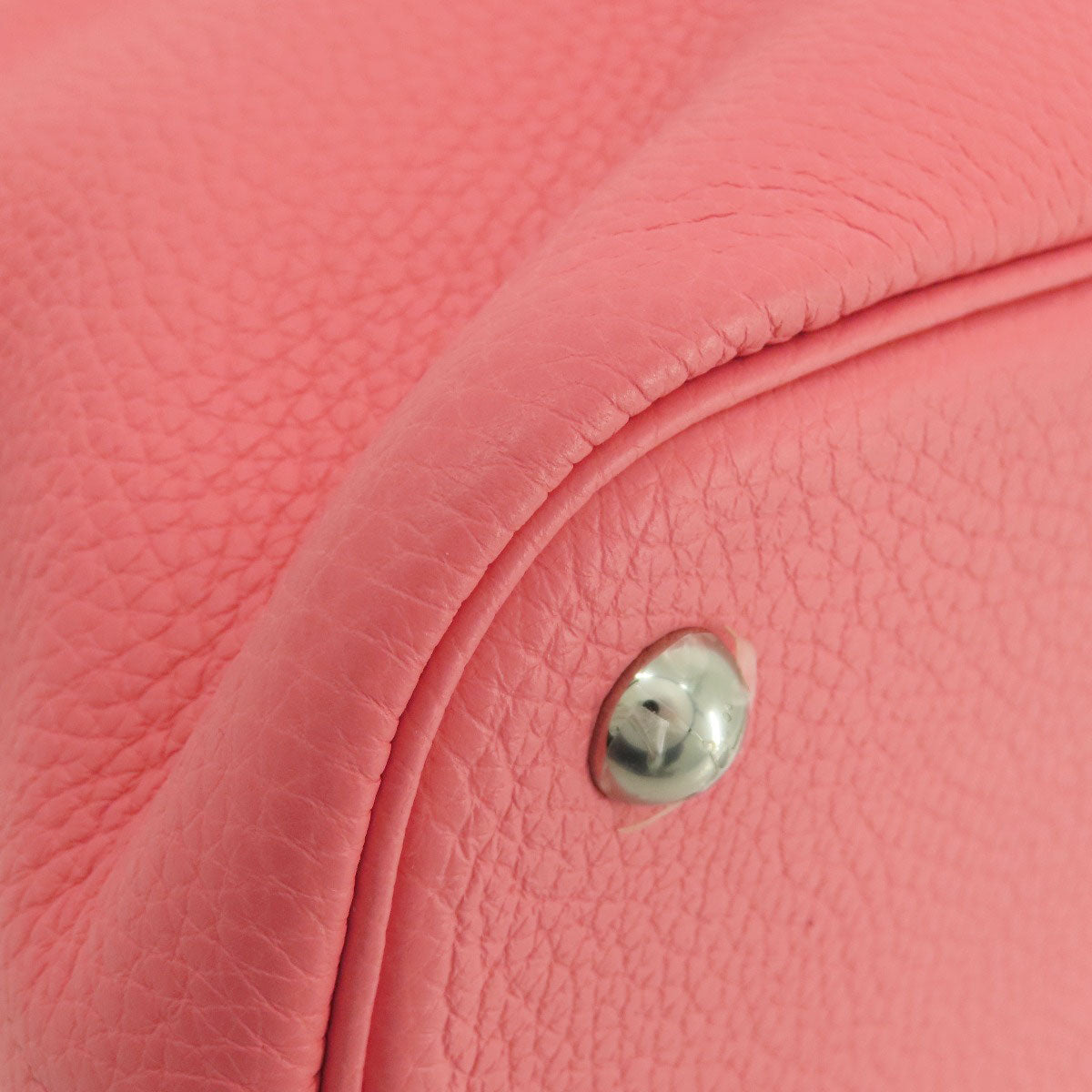 HERMES Handbag Taurillon Clemence pink Bolide 31 Rose Azalee Silver Metal Women Used