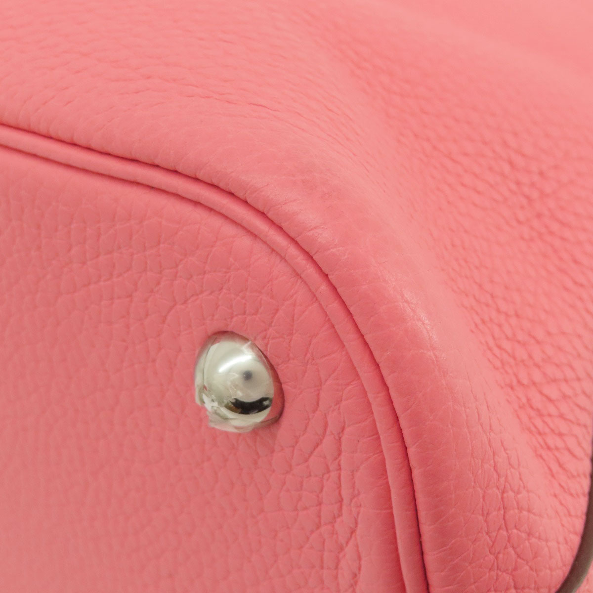 HERMES Handbag Taurillon Clemence pink Bolide 31 Rose Azalee Silver Metal Women Used