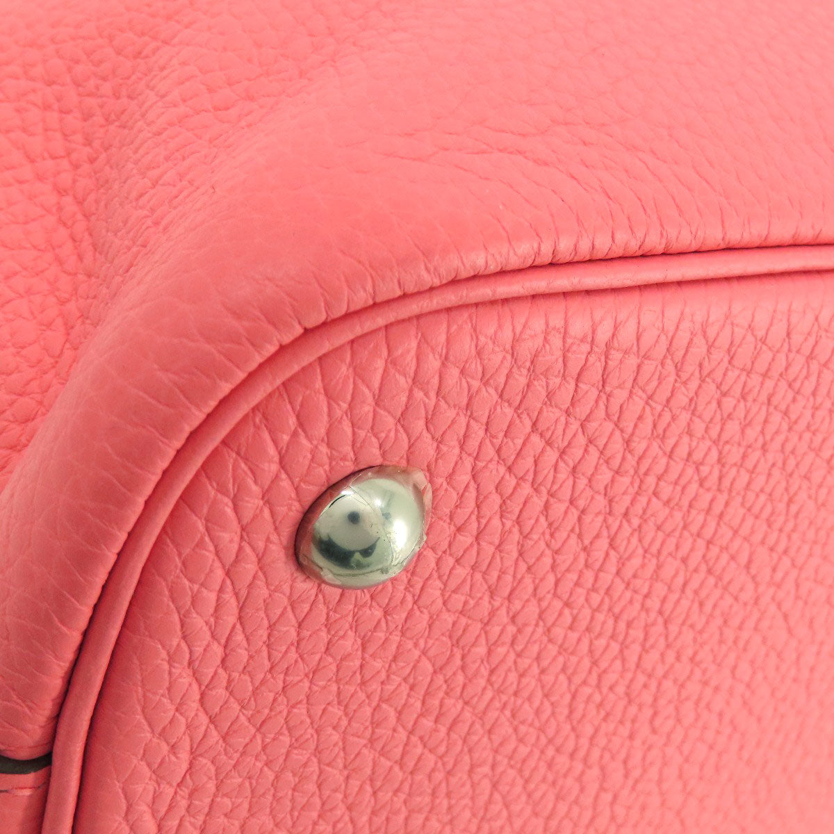 HERMES Handbag Taurillon Clemence pink Bolide 31 Rose Azalee Silver Metal Women Used