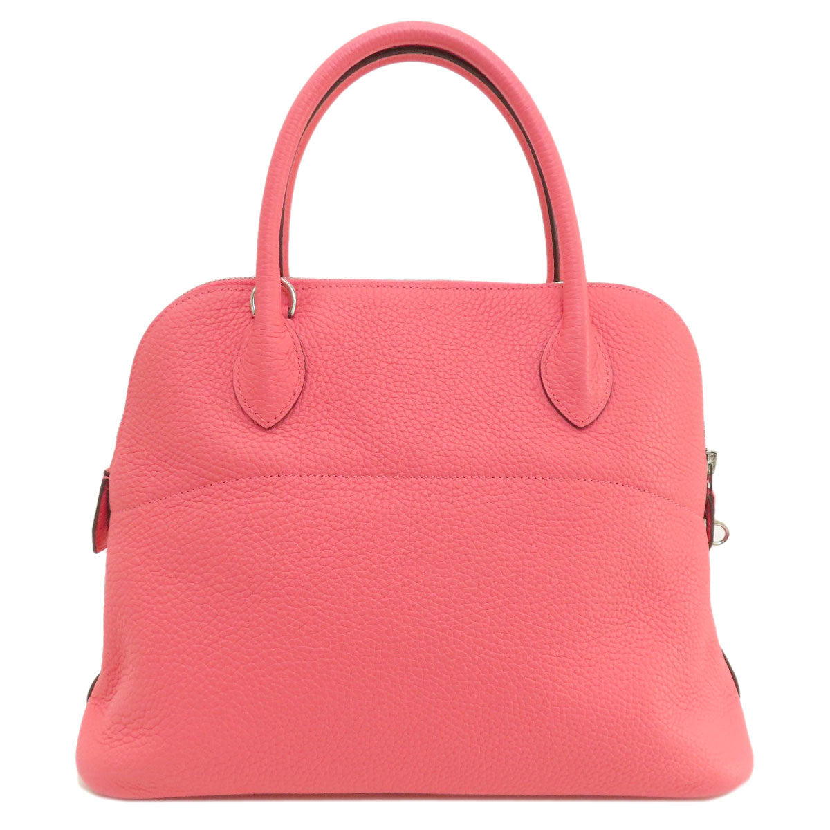 HERMES Handbag Taurillon Clemence pink Bolide 31 Rose Azalee Silver Metal Women Used