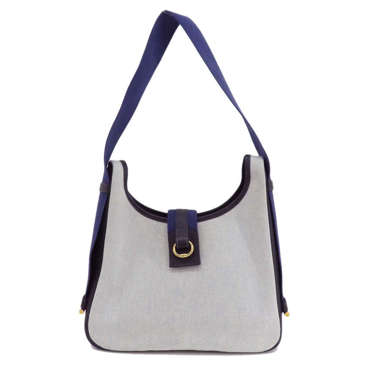 HERMES Shoulder Bag Tower ash gray Sako Gold Metal Women Used