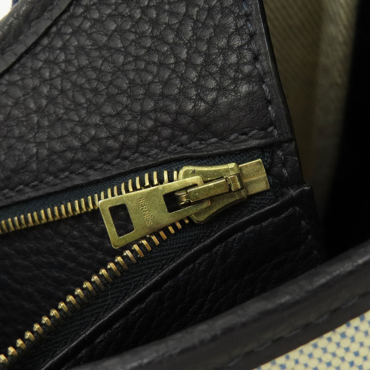 HERMES Shoulder Bag Tower ash gray Sako Gold Metal Women Used