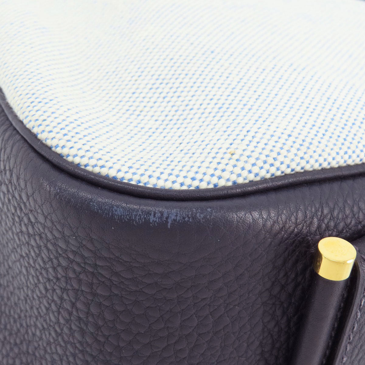 HERMES Shoulder Bag Tower ash gray Sako Gold Metal Women Used
