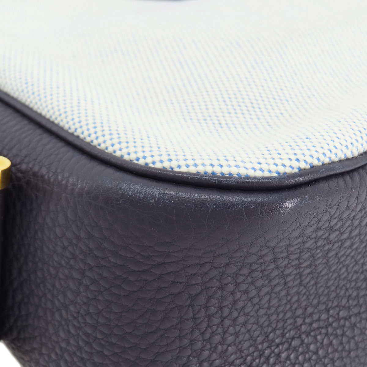 HERMES Shoulder Bag Tower ash gray Sako Gold Metal Women Used