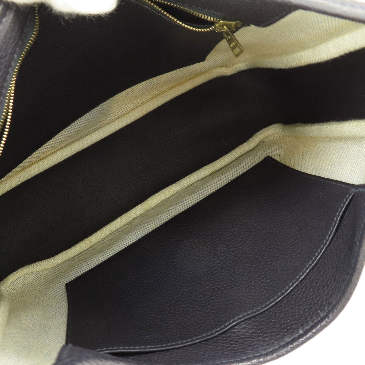 HERMES Shoulder Bag Tower ash gray Sako Gold Metal Women Used