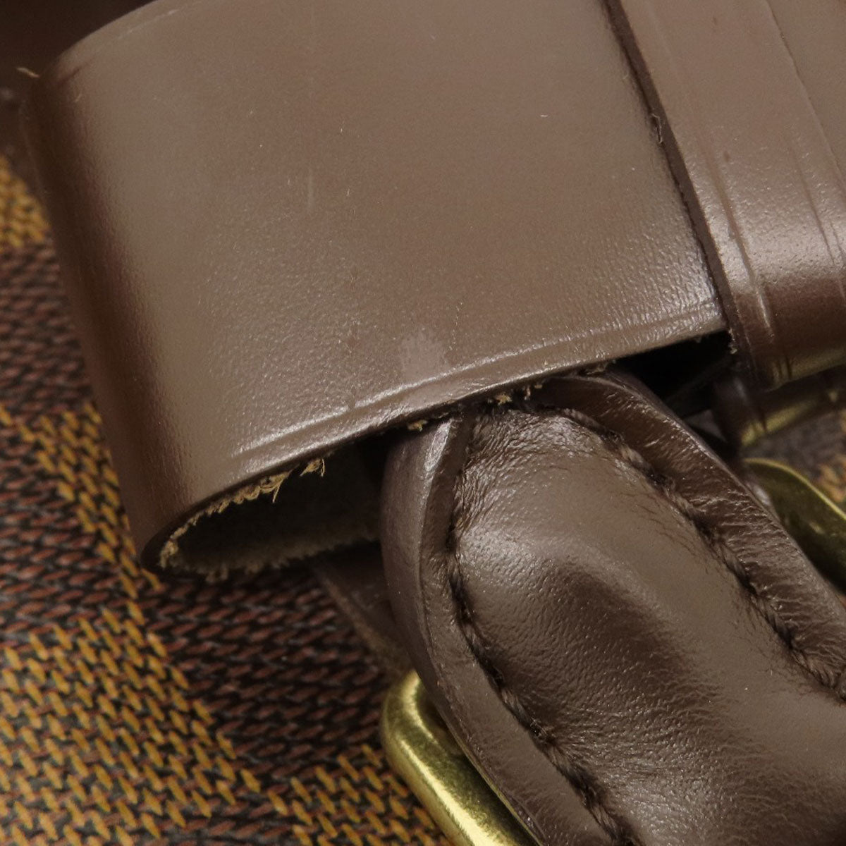 LOUIS VUITTON Boston Duffel bag N41414 Damier canvas Brown Keepall bandouliere55 Damier Ebene