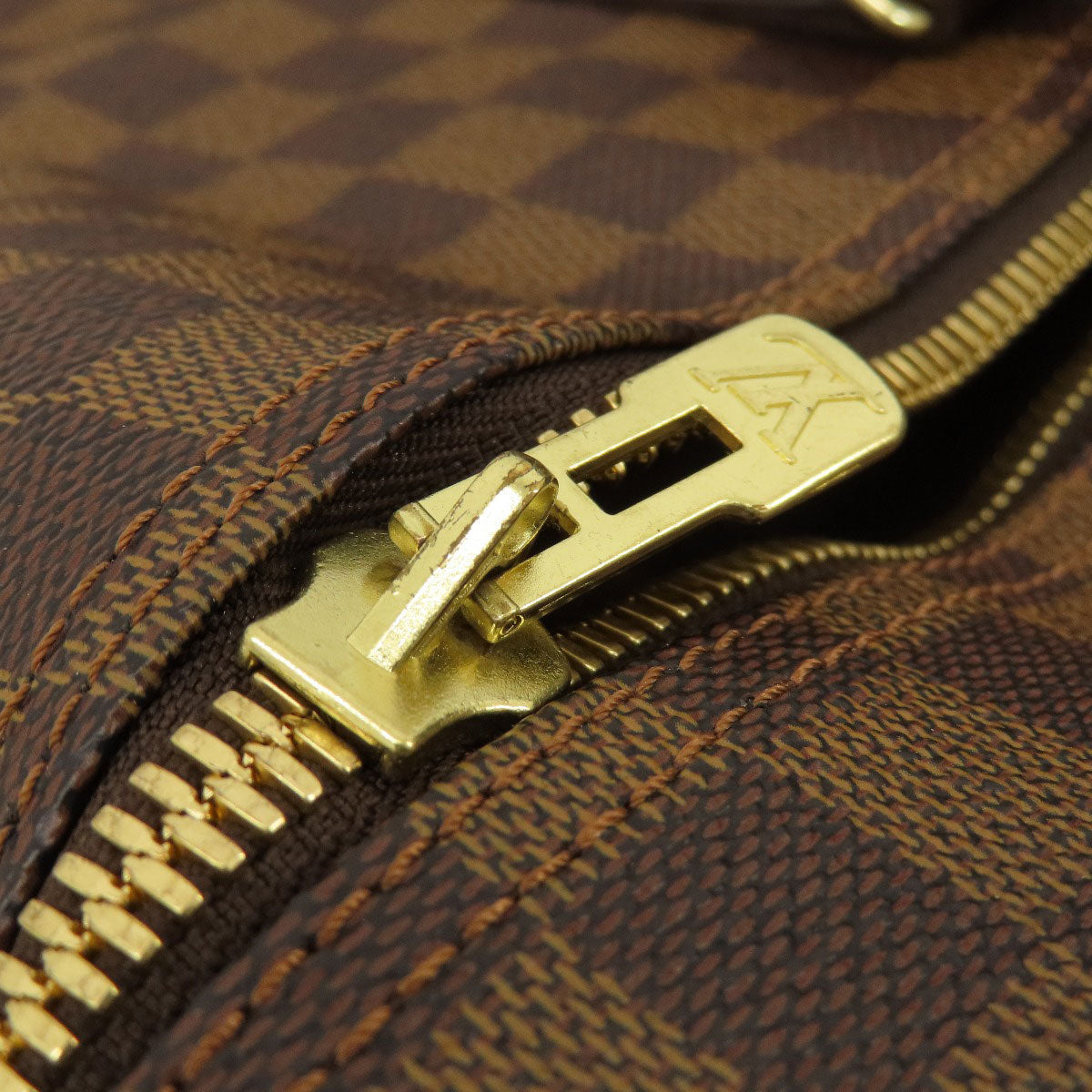 LOUIS VUITTON Boston Duffel bag N41414 Damier canvas Brown Keepall bandouliere55 Damier Ebene