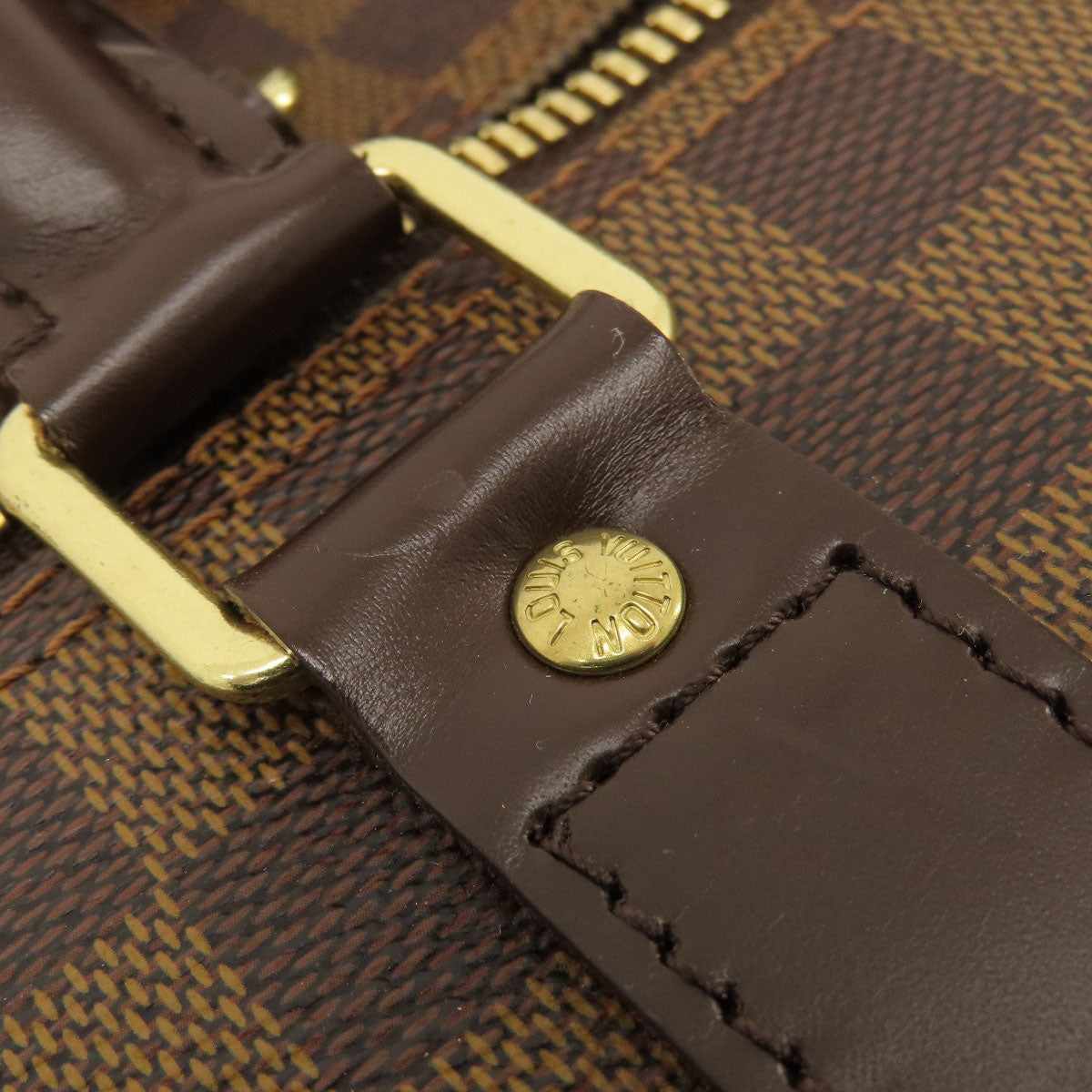 LOUIS VUITTON Boston Duffel bag N41414 Damier canvas Brown Keepall bandouliere55 Damier Ebene