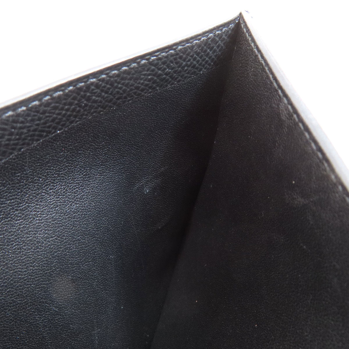 HERMES Bifold Wallet Epsom black Bearn Compact Black SilverMetal