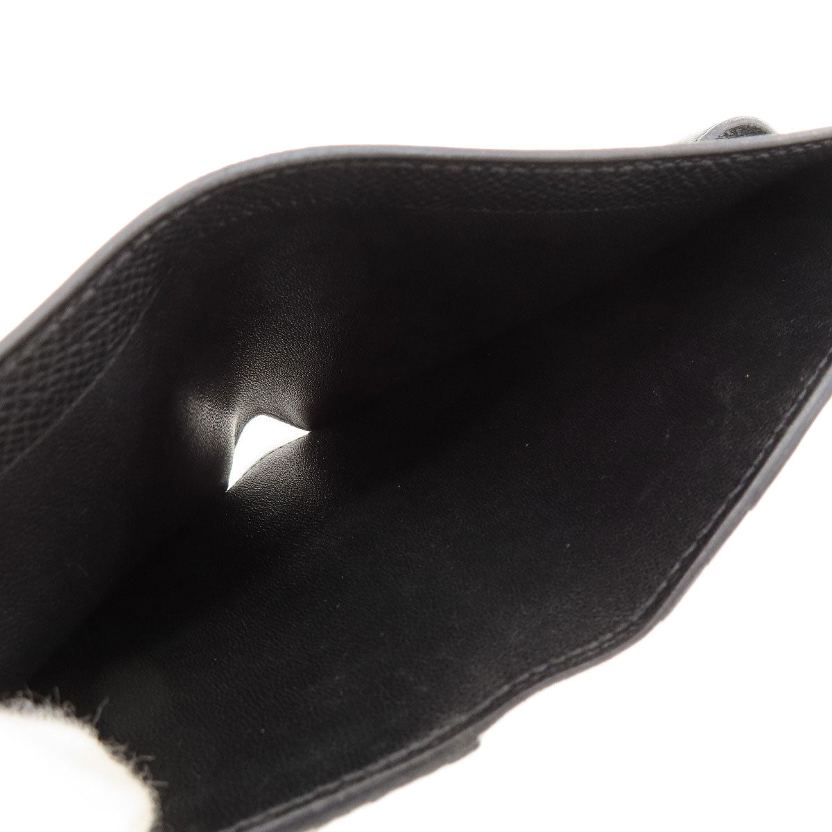 HERMES Bifold Wallet Epsom black Bearn Compact Black SilverMetal