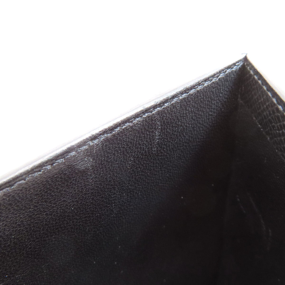 HERMES Bifold Wallet Epsom black Bearn Compact Black SilverMetal