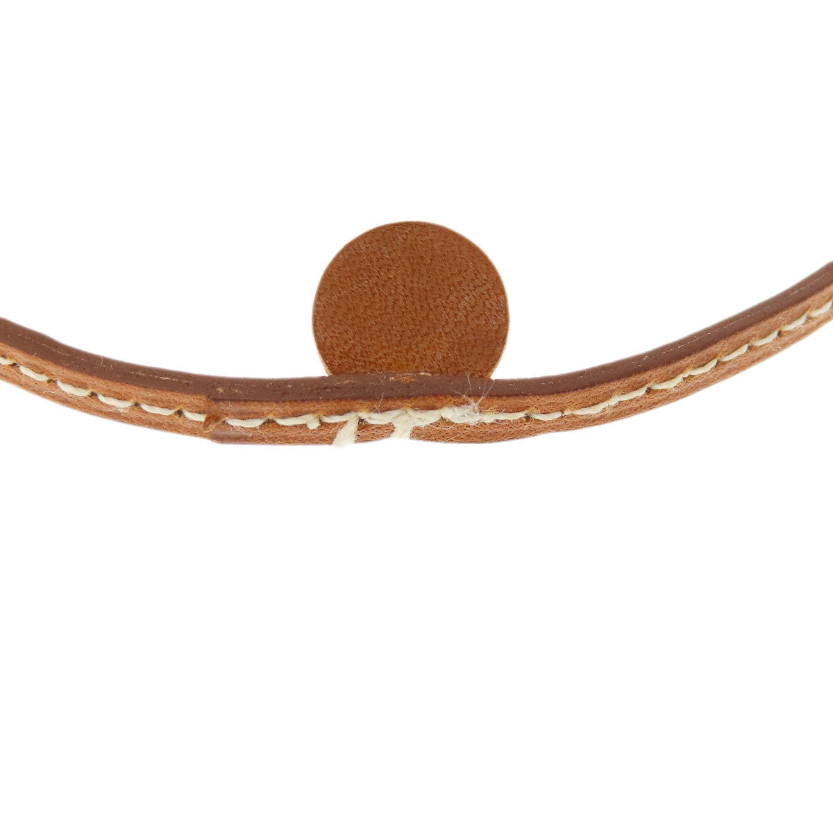 HERMES Necklace Buffalo horn beige Om PM Women Used