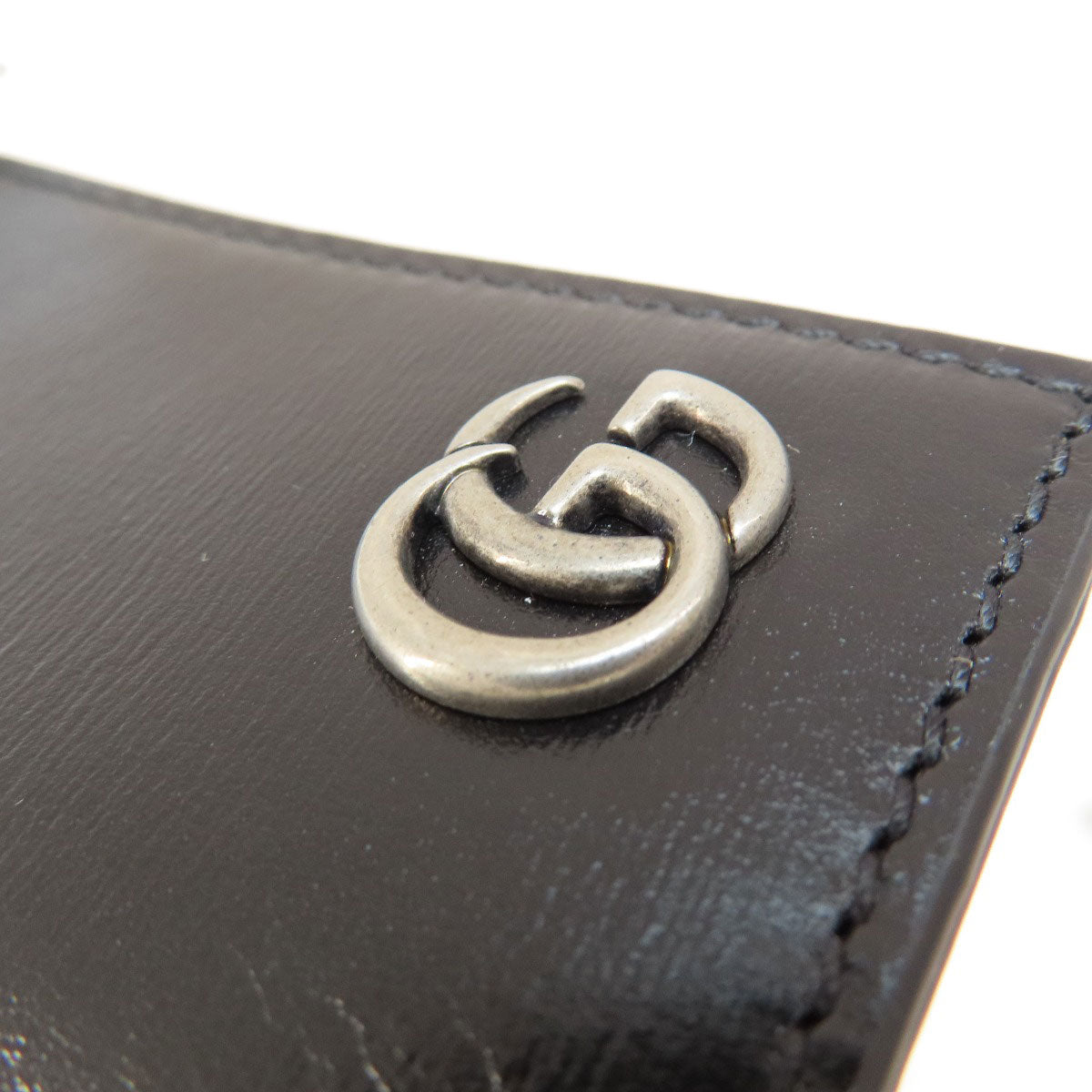 GUCCI Key case Key holder  435305 leather black logo