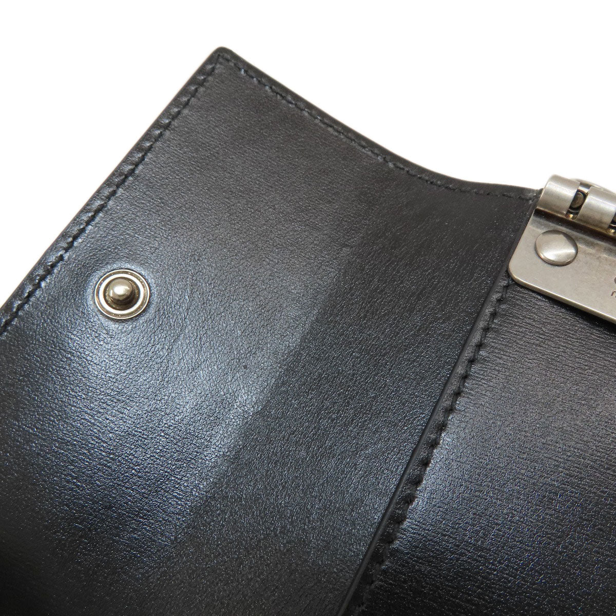 GUCCI Key case Key holder  435305 leather black logo