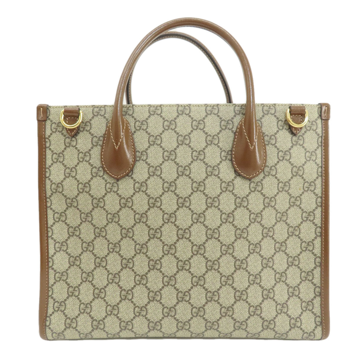 GUCCI Handbag 659983 PVC Brown GG 2WAY Women Used