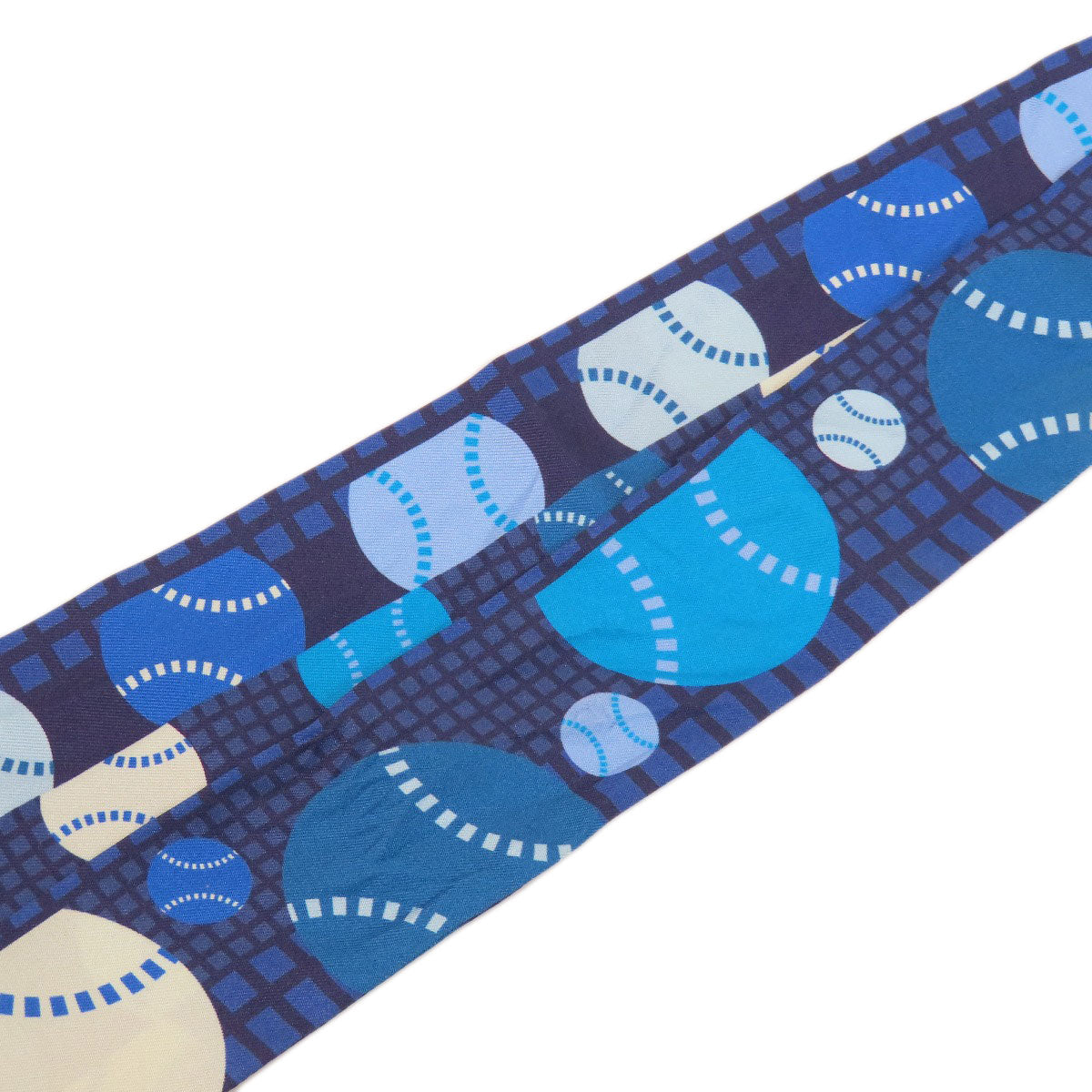 HERMES scarf silk Navy Twilly