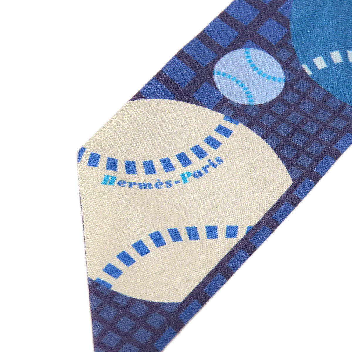 HERMES scarf silk Navy Twilly