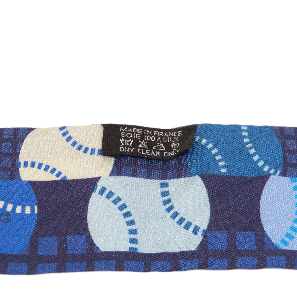 HERMES scarf silk Navy Twilly