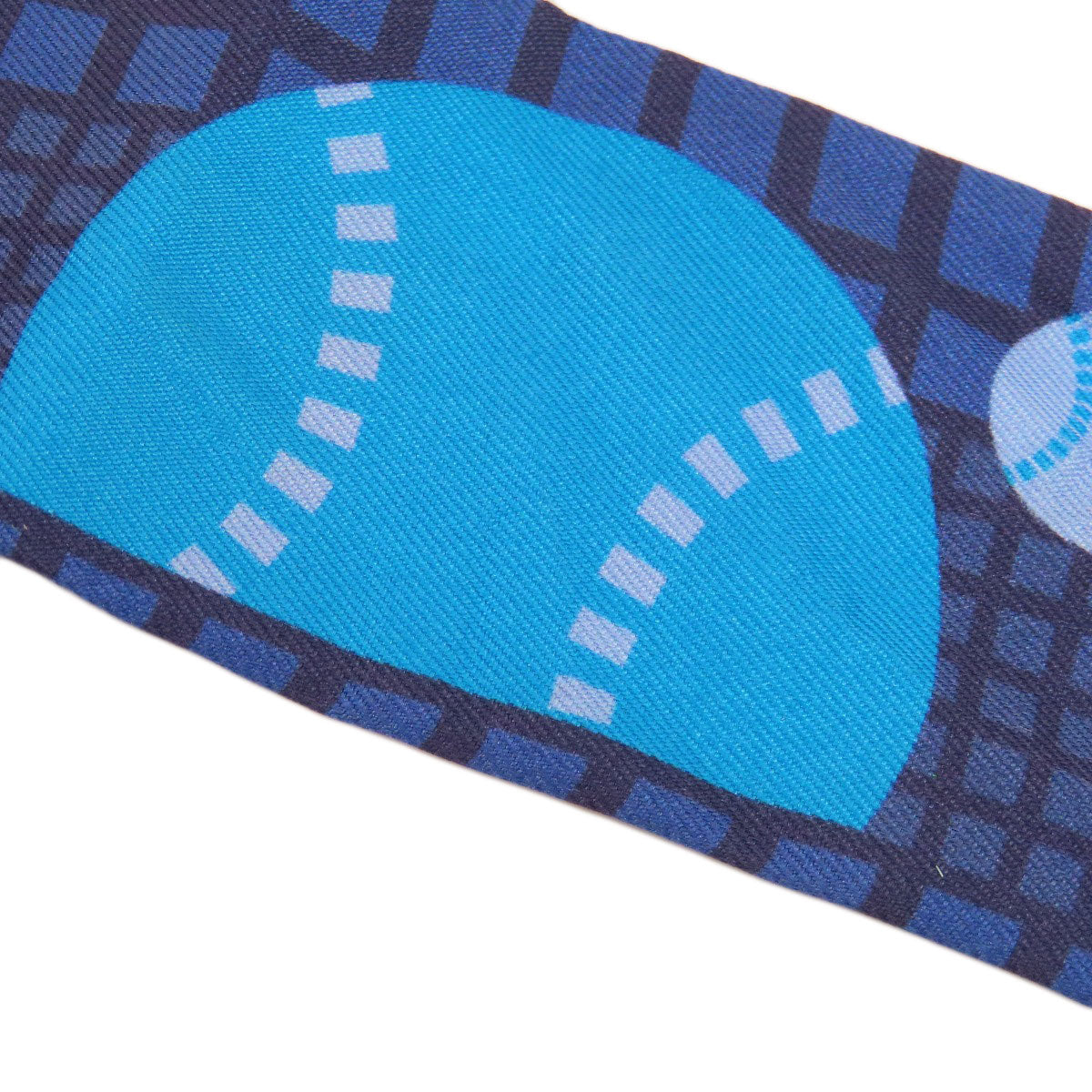 HERMES scarf silk Navy Twilly