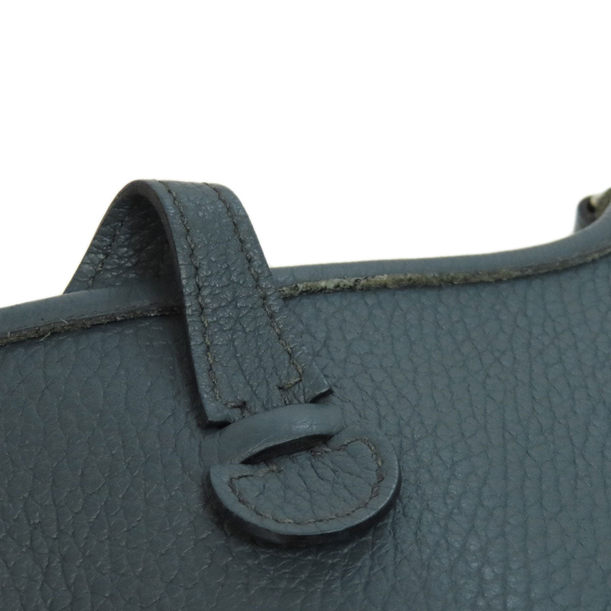 HERMES Shoulder Bag Taurillon Clemence blue Evelyn TPM SilverMetal Women Used