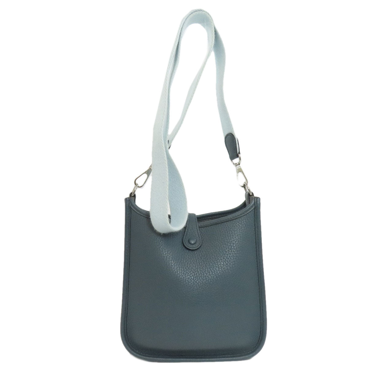 HERMES Shoulder Bag Taurillon Clemence blue Evelyn TPM SilverMetal Women Used
