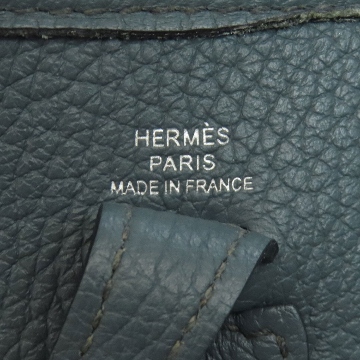 HERMES Shoulder Bag Taurillon Clemence blue Evelyn TPM SilverMetal Women Used