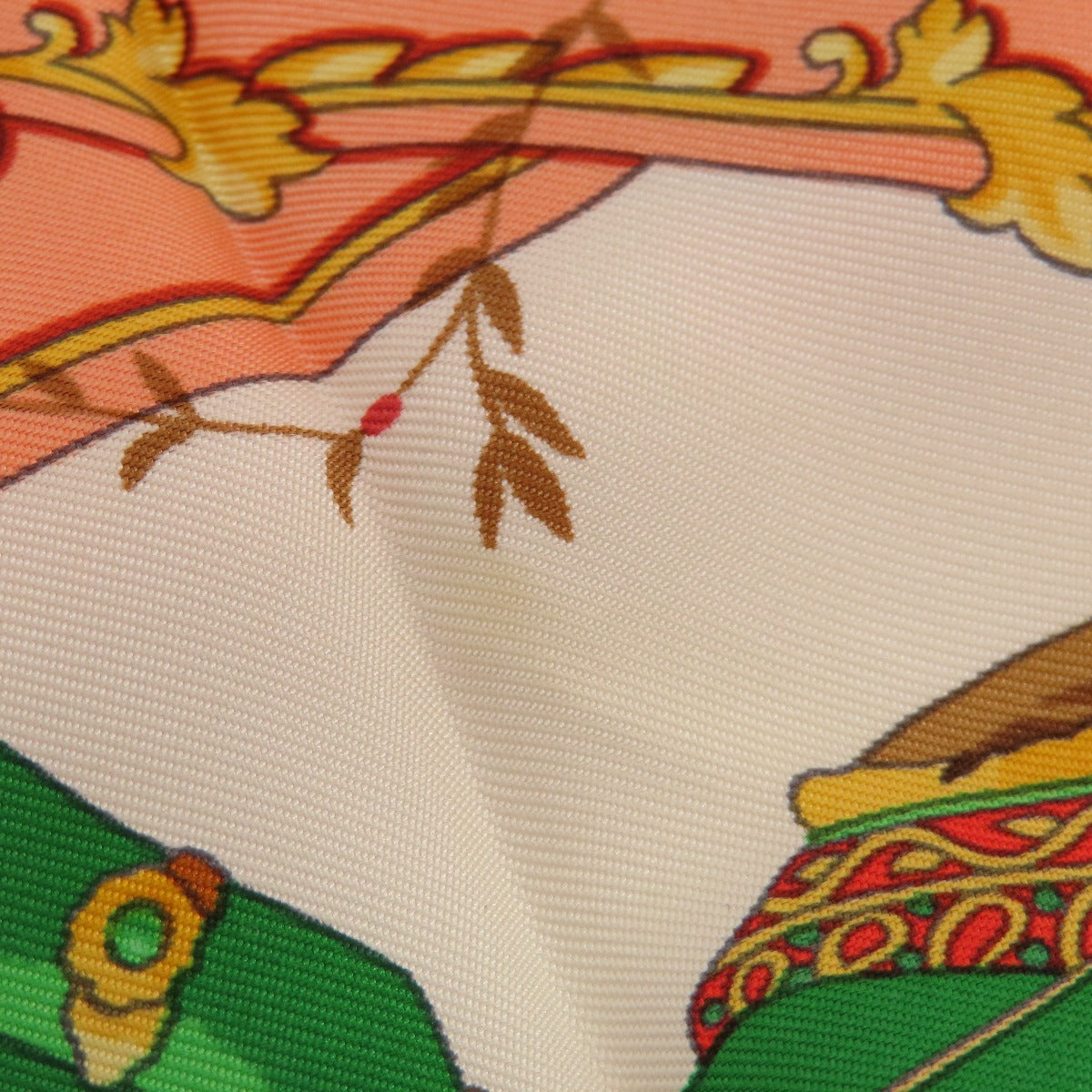HERMES scarf silk Orange Carre90 LES PETITS PRINCES The Little Princes Women Used