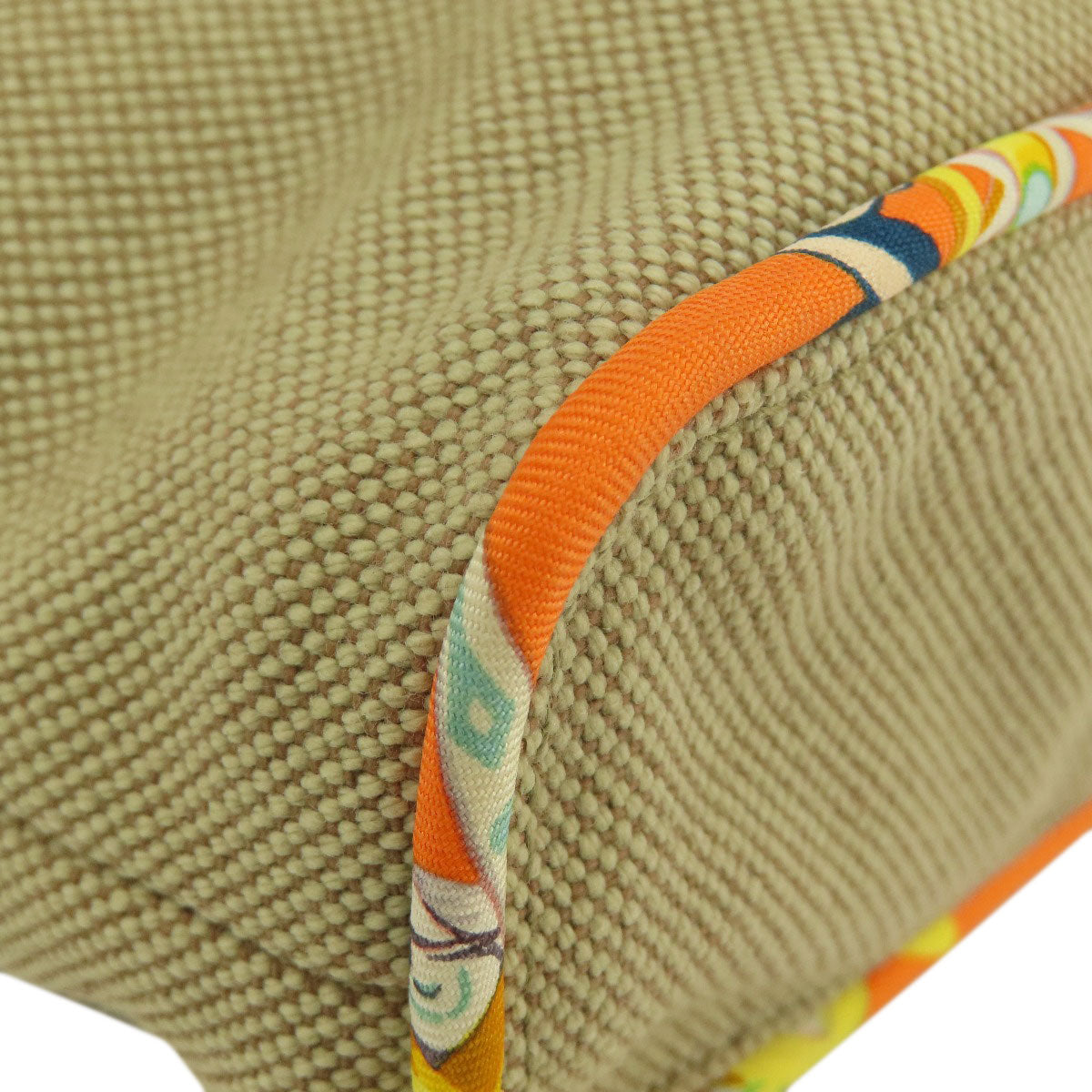 HERMES Handbag Cotton, Silk Brown Petit Ash Tote Women Used