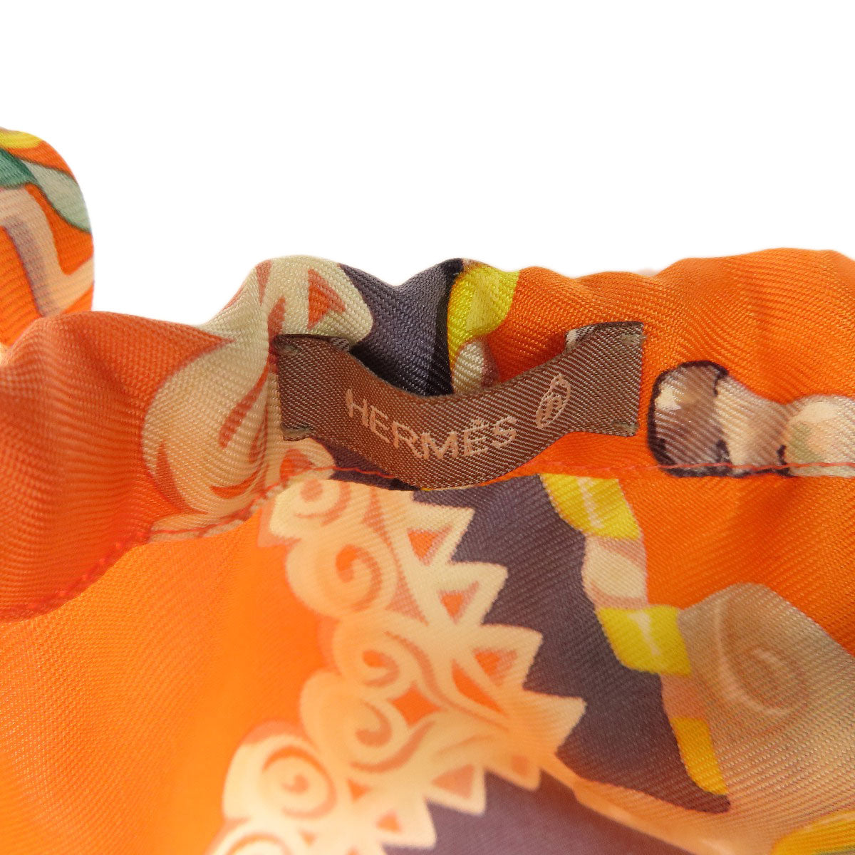 HERMES Handbag Cotton, Silk Brown Petit Ash Tote Women Used