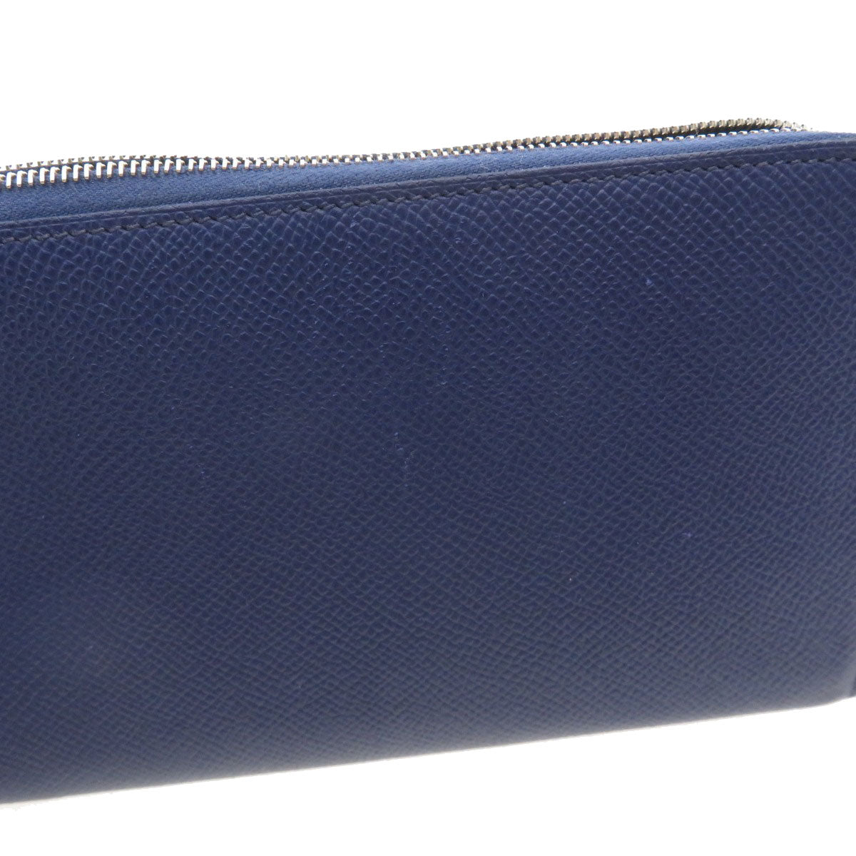 HERMES Long Wallet Purse Epsom Navy ASAP Silk In Long Epsom